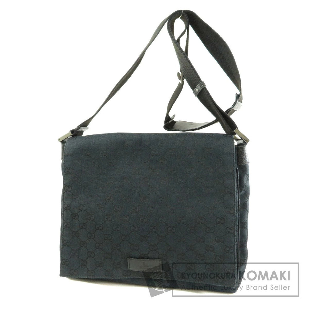 Gucci GG monogram canvas messenger crossbody bag Black